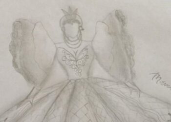 Dress design sketch (Facebook | Maverick Francisco Oyao)