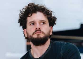 Actor Kit Harington rehearsing Slave Play