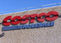 A picture of a Costco storefront with signage that says 