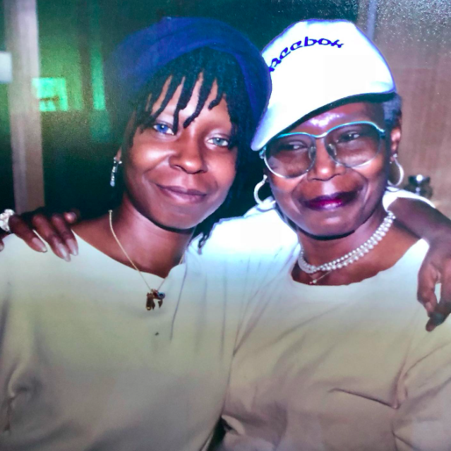 Whoopi Goldberg with her mom, Emma Harris