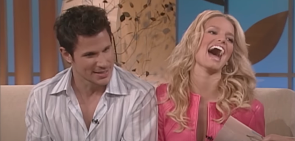 Nick and Jessica laughing
