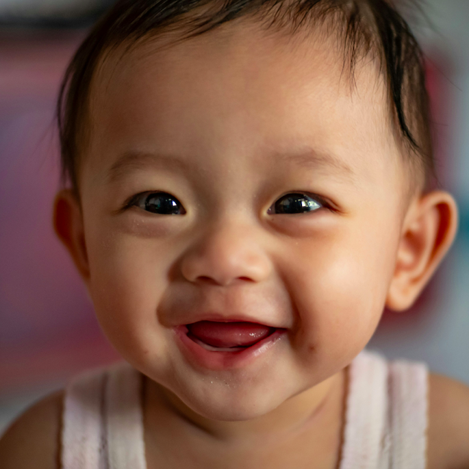 Baby smiling