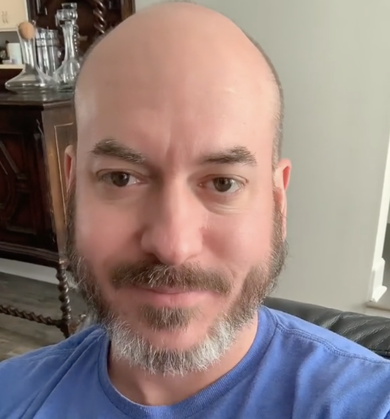 man talking in a TikTok video