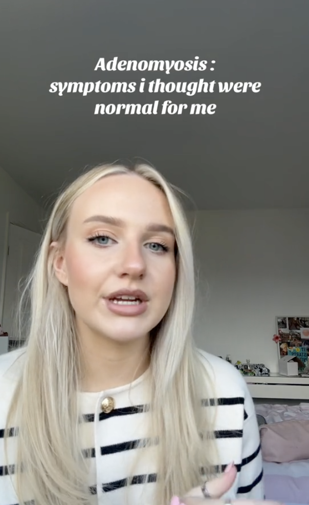 Adenomyosis advocate tik tok video 
