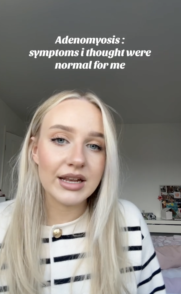 Adenomyosis advocate TikTok video