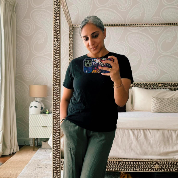 Woman in mirror