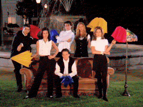 a gif of the opening intro of Friends
