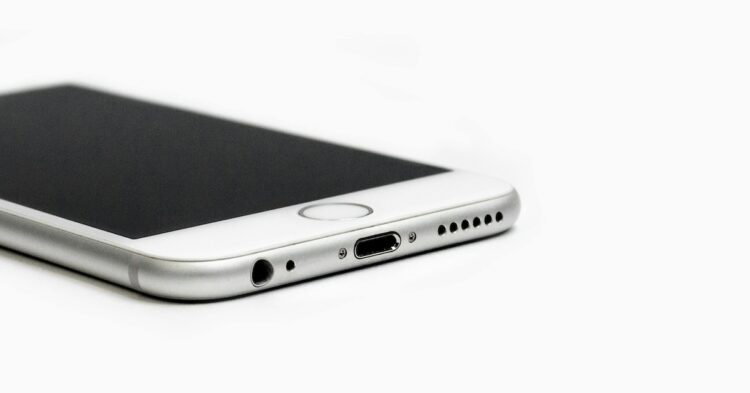 iphone on a white background