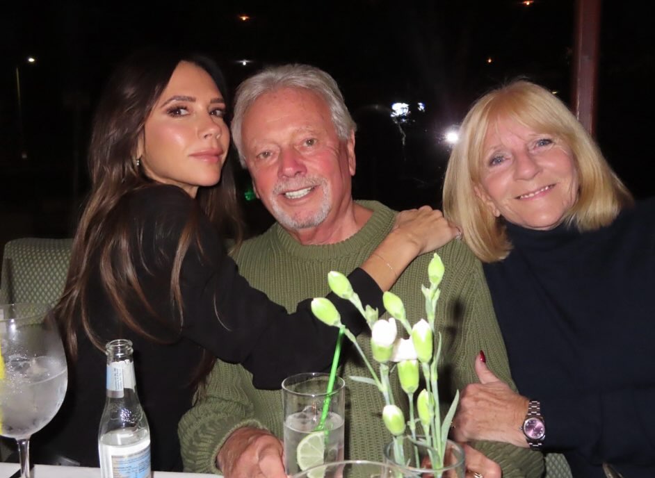 Victoria Beckham and her parents