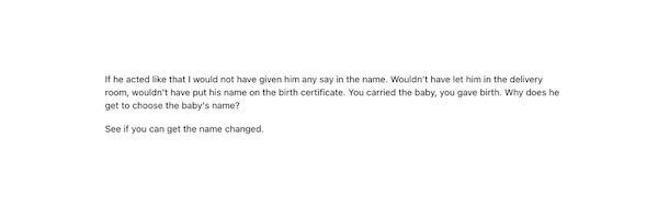 Reddit comment
