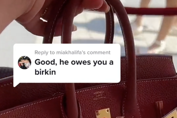 mia khalifa comment over a birkin bag in paris