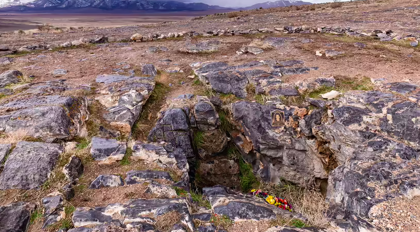 The entrance to nutty Putty Cave in Utah County