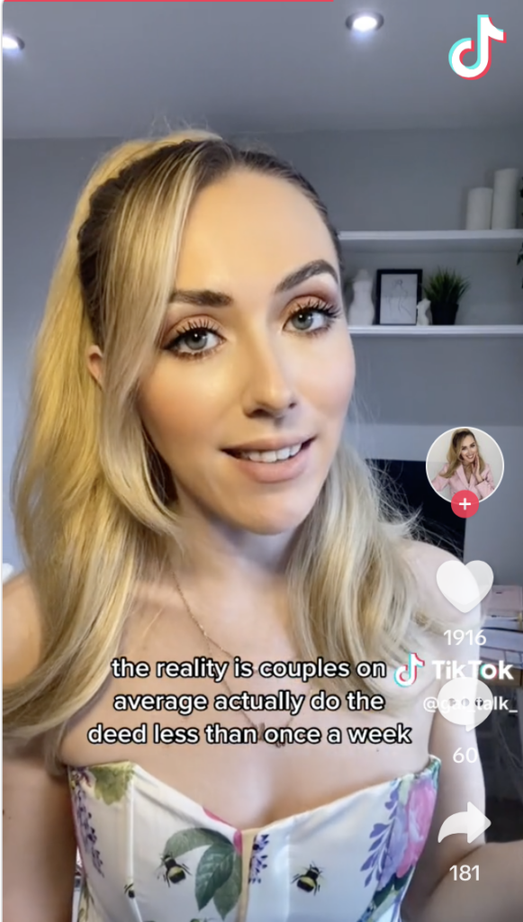 woman on TikTok talking for a video