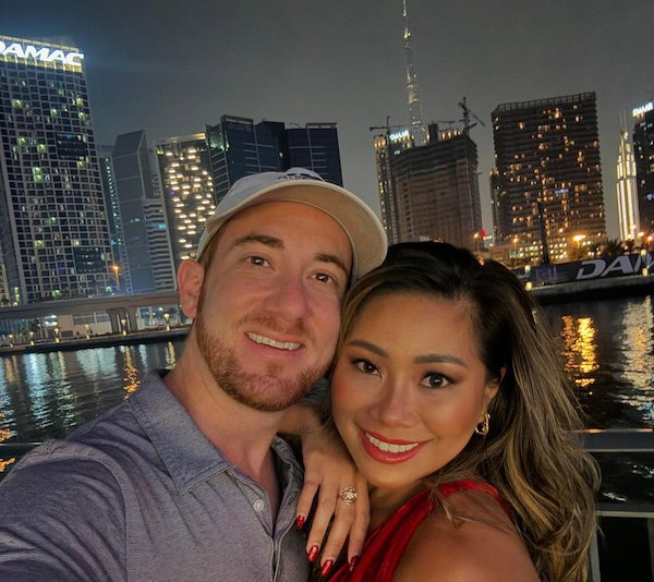 Drew Binsky and wife celebrating New Years in Dubai