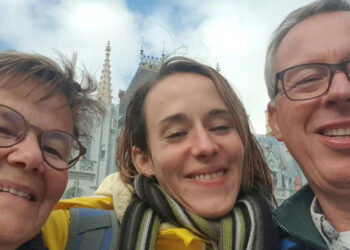 Esther Beukema and her parents.