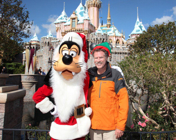 Will Ferrell with Santa Goofy At Disneyland In California