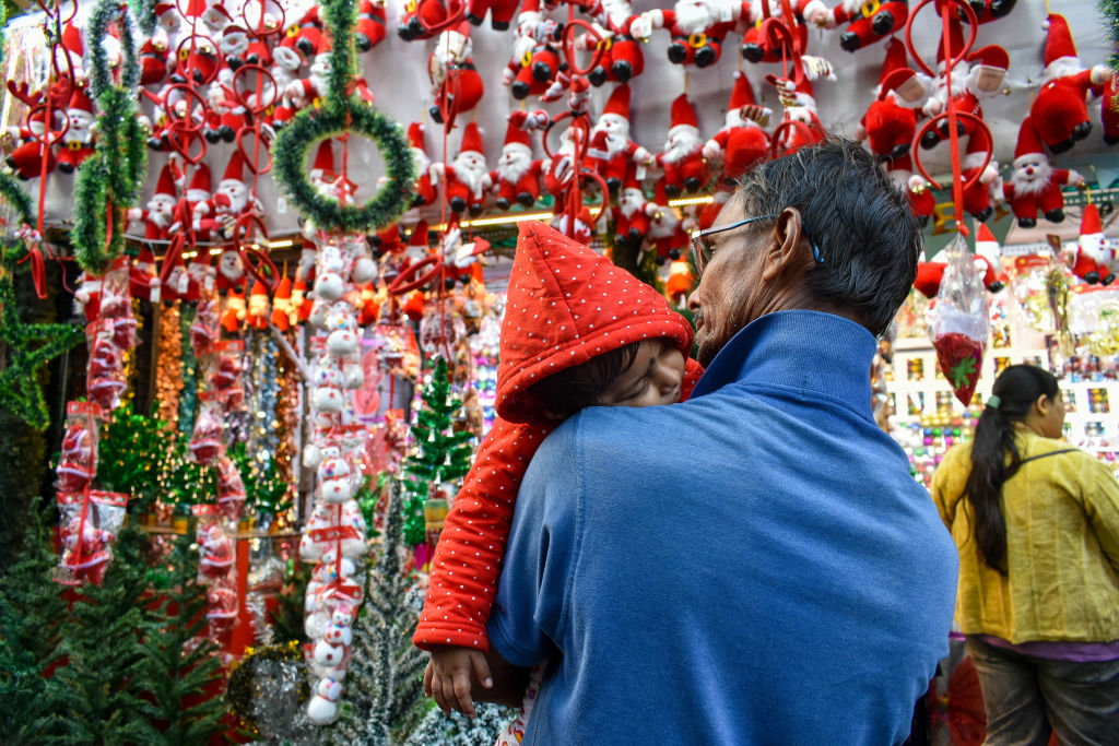 Preparation For Christmas Celebration In India.