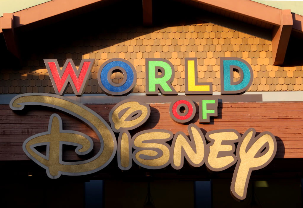 World of Disney Corporate Logo at Disney Springs at Walt Disney World in Orlando, Florida