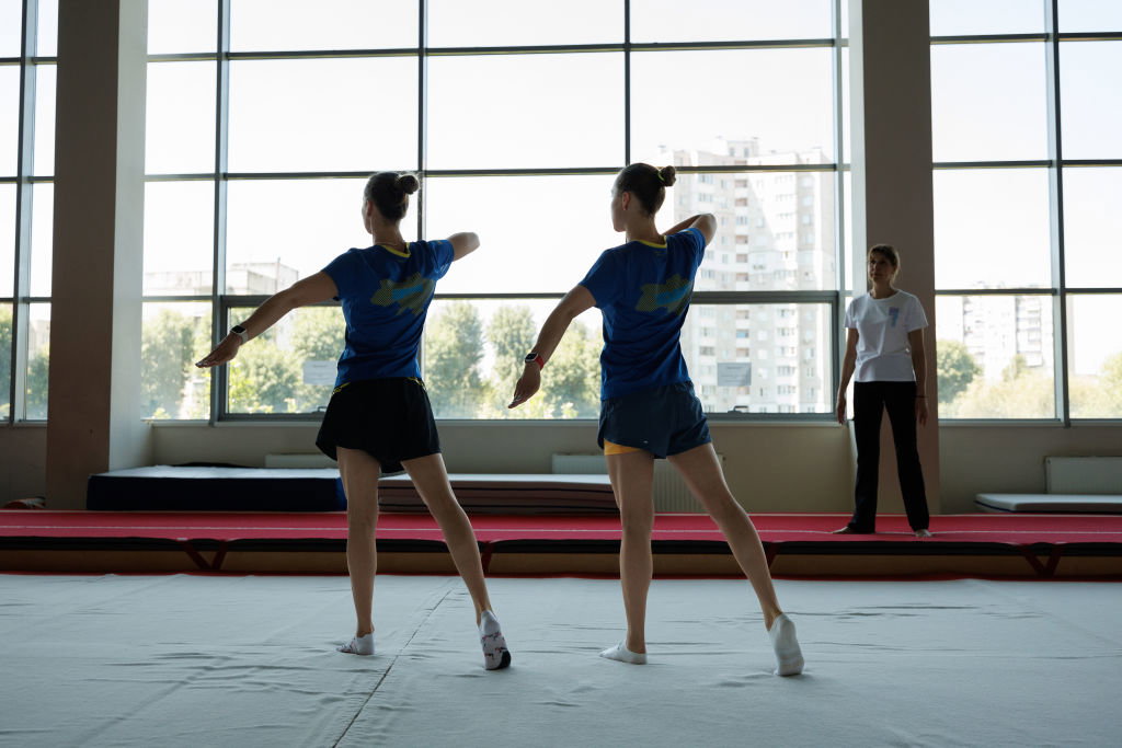 Ukrainian Athletes Vladyslava Aleksiiva And Maryna Aleksiiva Are Photographed For The Multimedia Exhibition ‘The Will To Win’