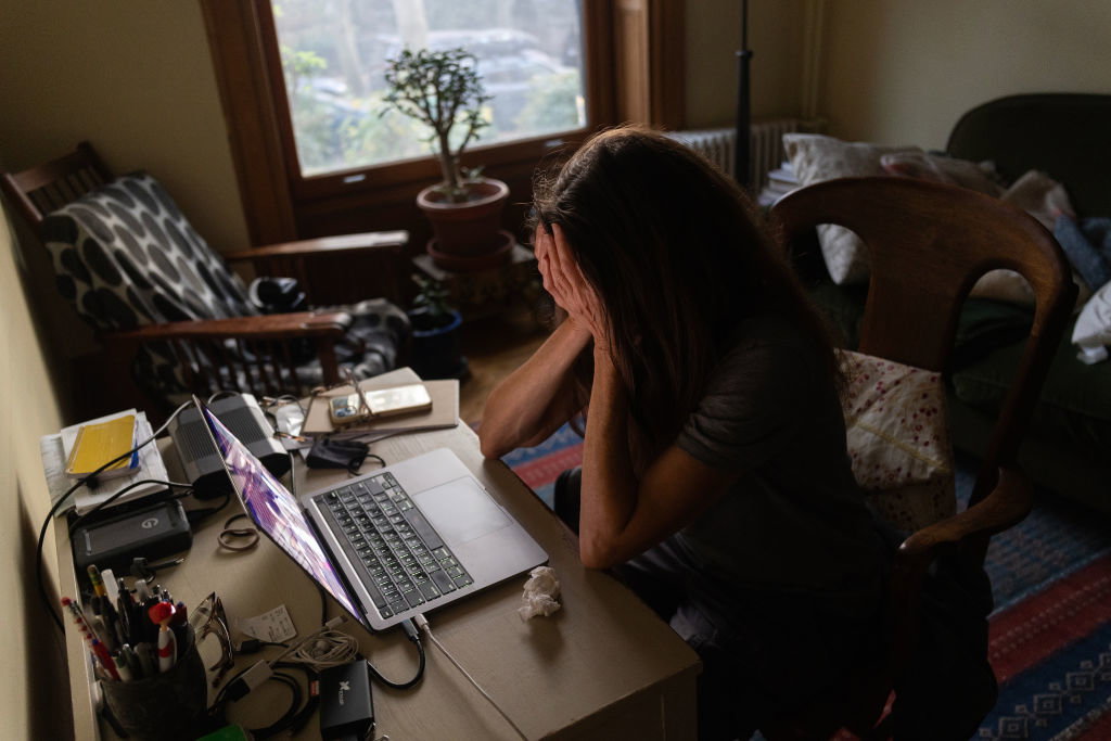 Listening to Vice President Kamala Harris' Concession Speech in a Brooklyn Home