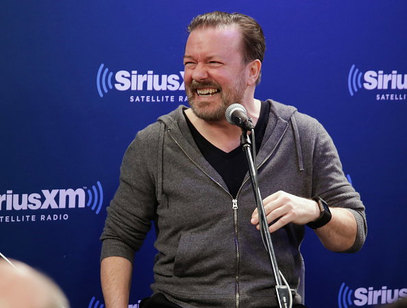 Actor And Comedian Ricky Gervais Interviewed For SiriusXM's Town Hall Series With Hosts Jim Norton & Sam Roberts