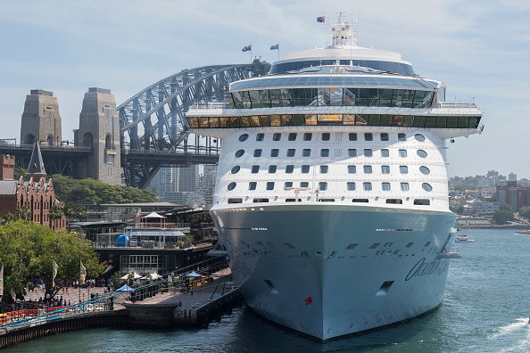 Royal Caribbean cruise ship, Ovation of the Seas, berthed in Sydney Harbour