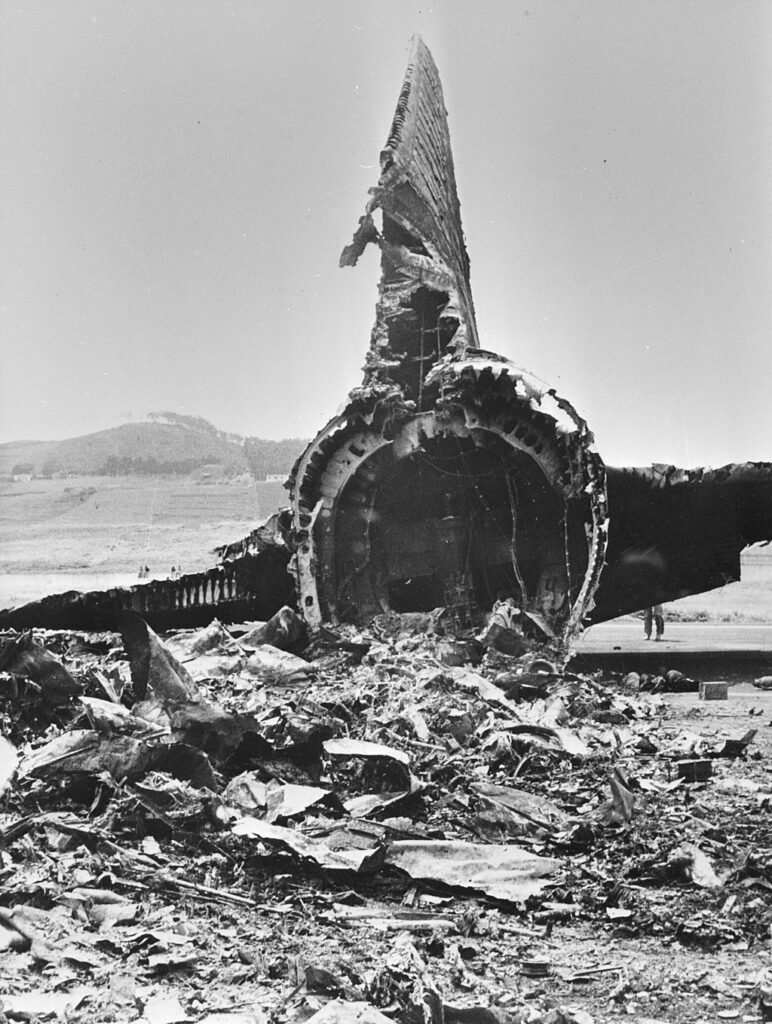 The wreckage of KLM Flight 4805