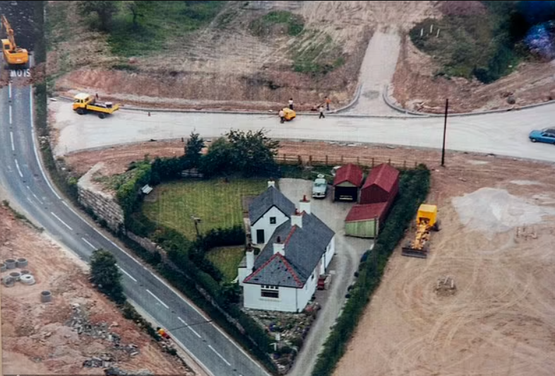 Roundabout under construction.