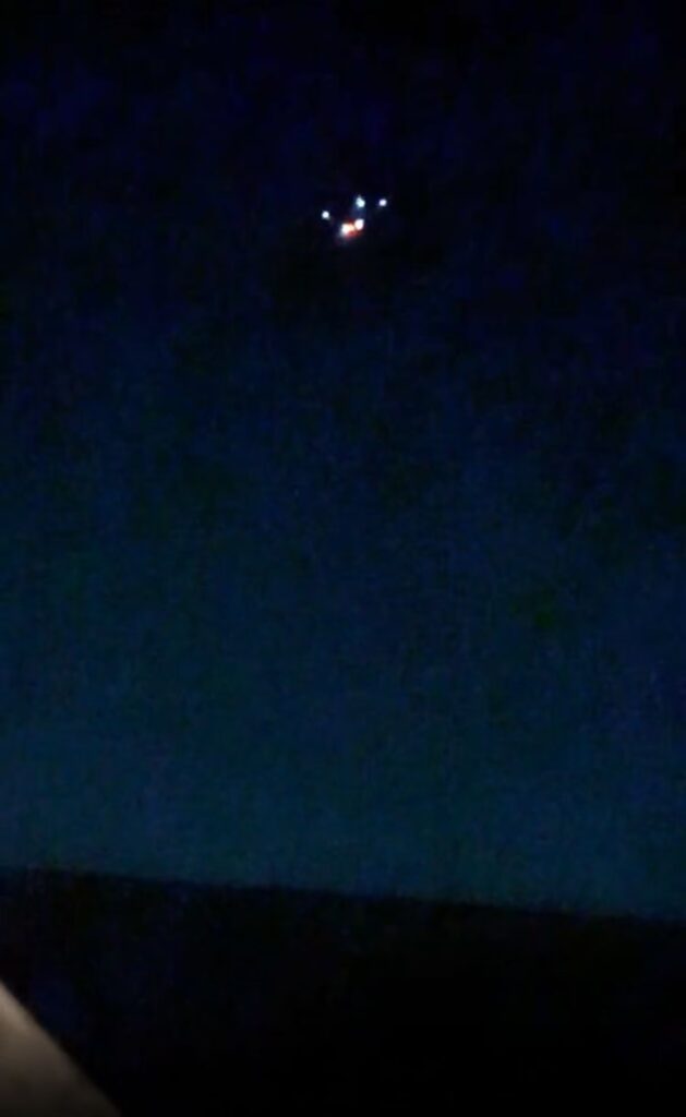 Screen grab from video of alleged drones (Photo from ABC News)