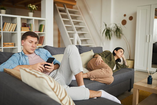 Bored Couple at Home