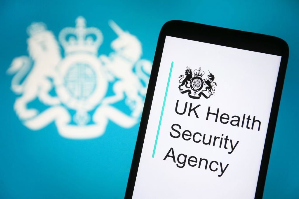 In this photo illustration, UK Health Security Agency (UKHSA...