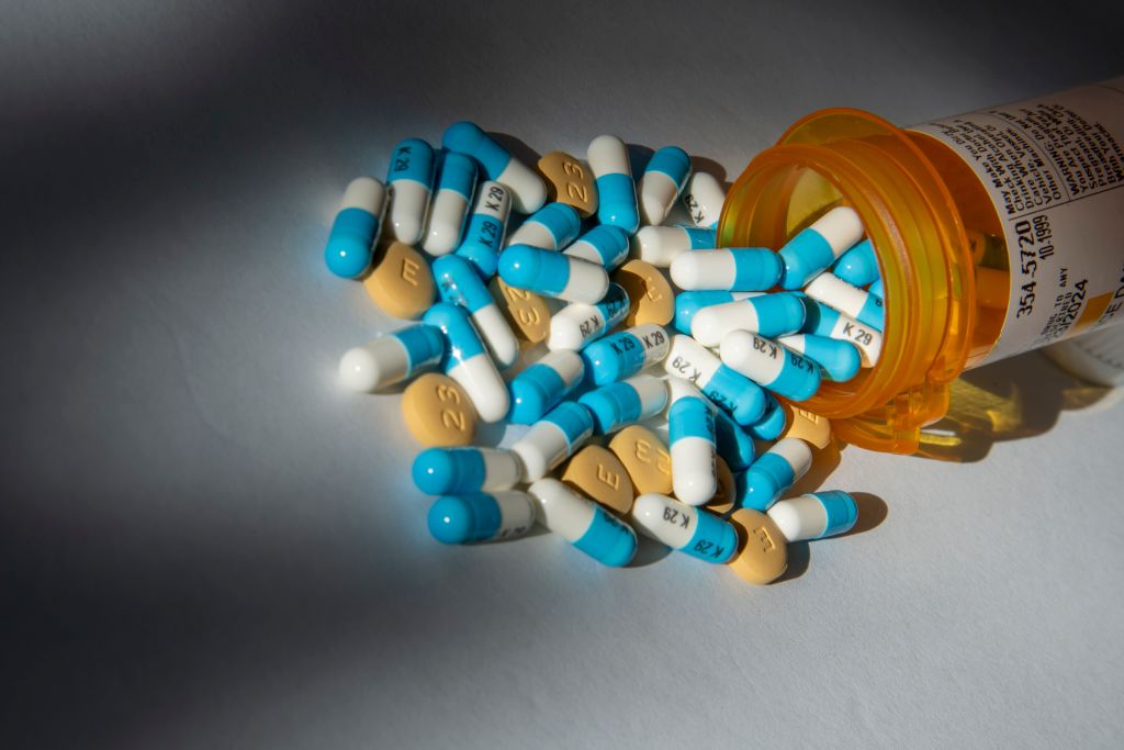 Still life of Phentermine and topiramate weight loss drugs.