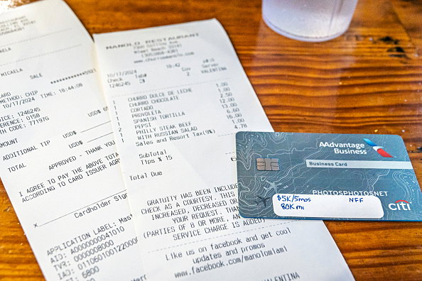 Miami Beach, Florida, Manolo Argentinian restaurant, citi credit card receipt, gratuity 15% tip included