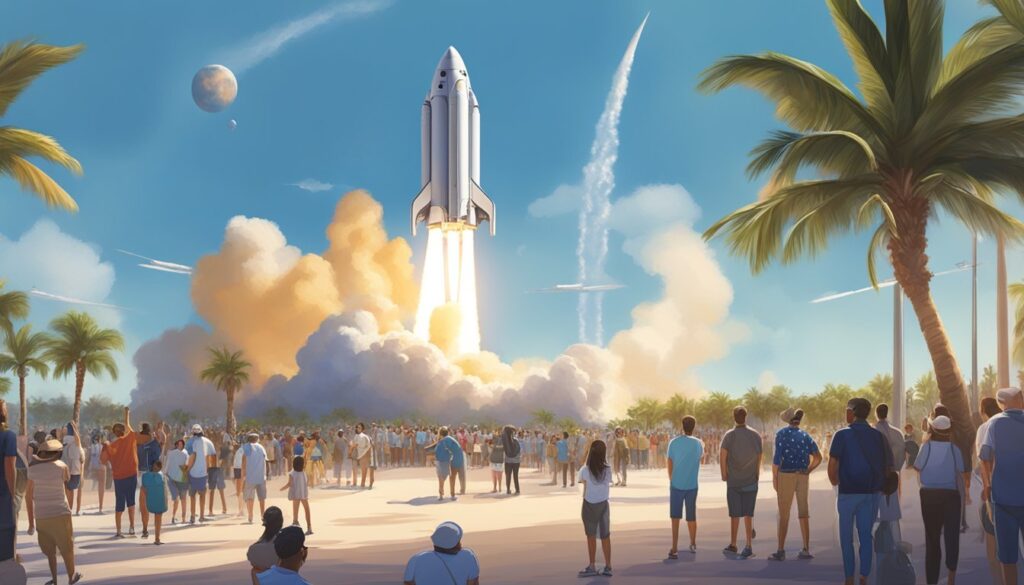 Starship rocket launch simulation