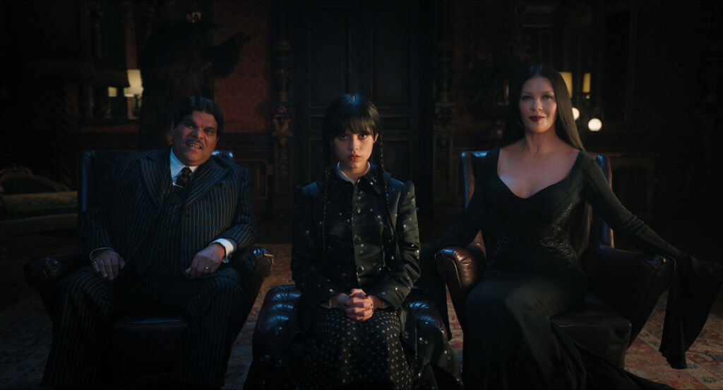Luis Guzman, Catherine Zeta-Jones, Jenna Ortega, Wednesday Season 3, Netflix