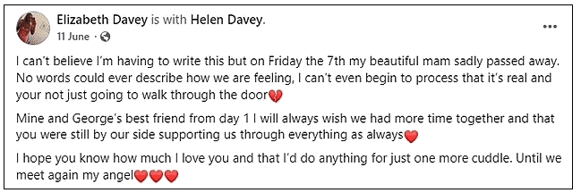Elizabeth Davey on Facebook