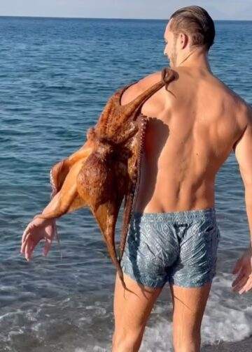 Frederico Cola with octopus (Jam Press)