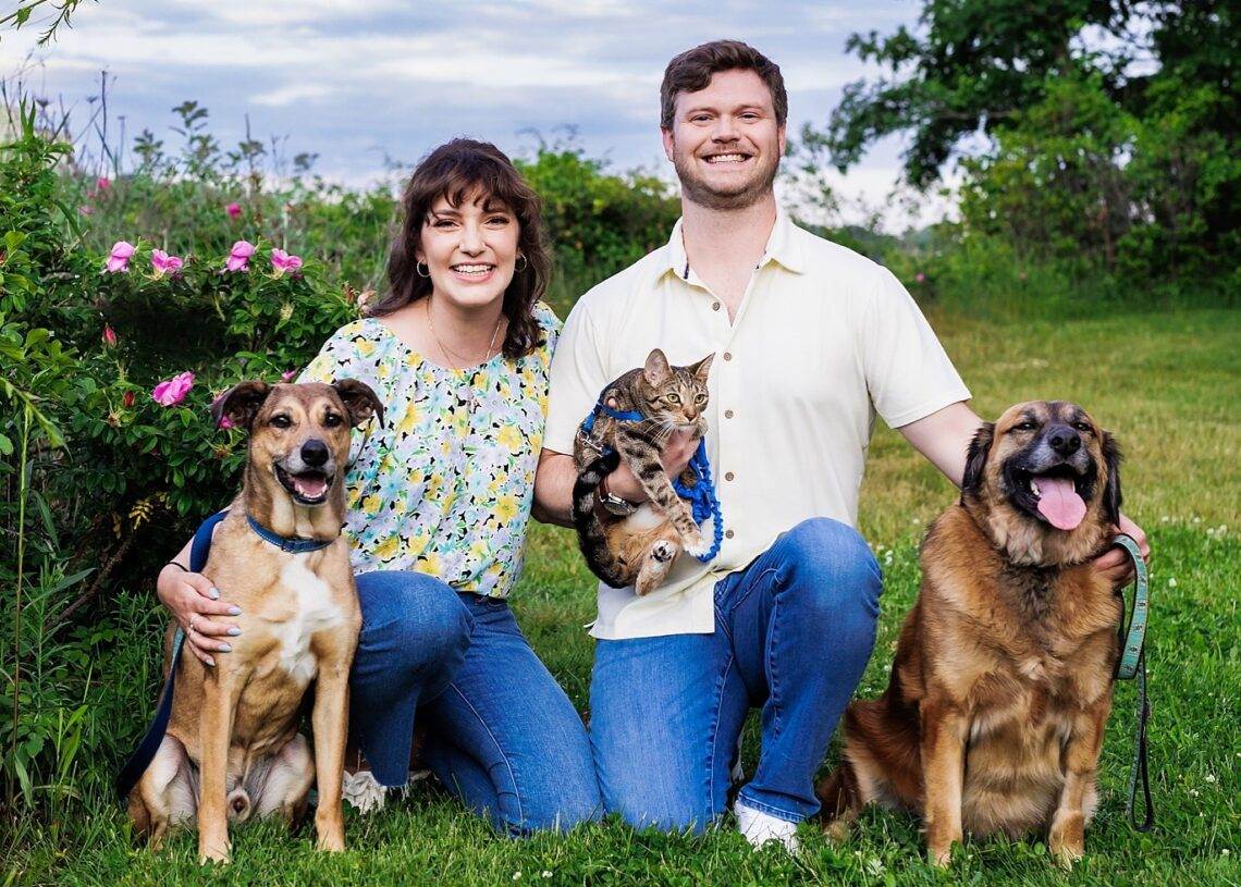 Couple with pets