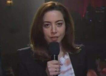 Aubrey Plaza at SNL 50th Anniversary event (SNL/NBC)