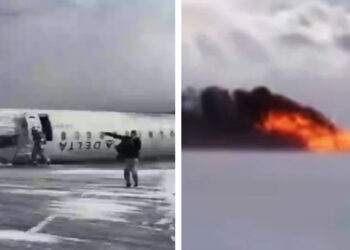 Delta plane flips over