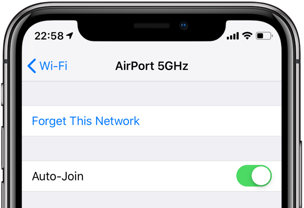 iPhone settings