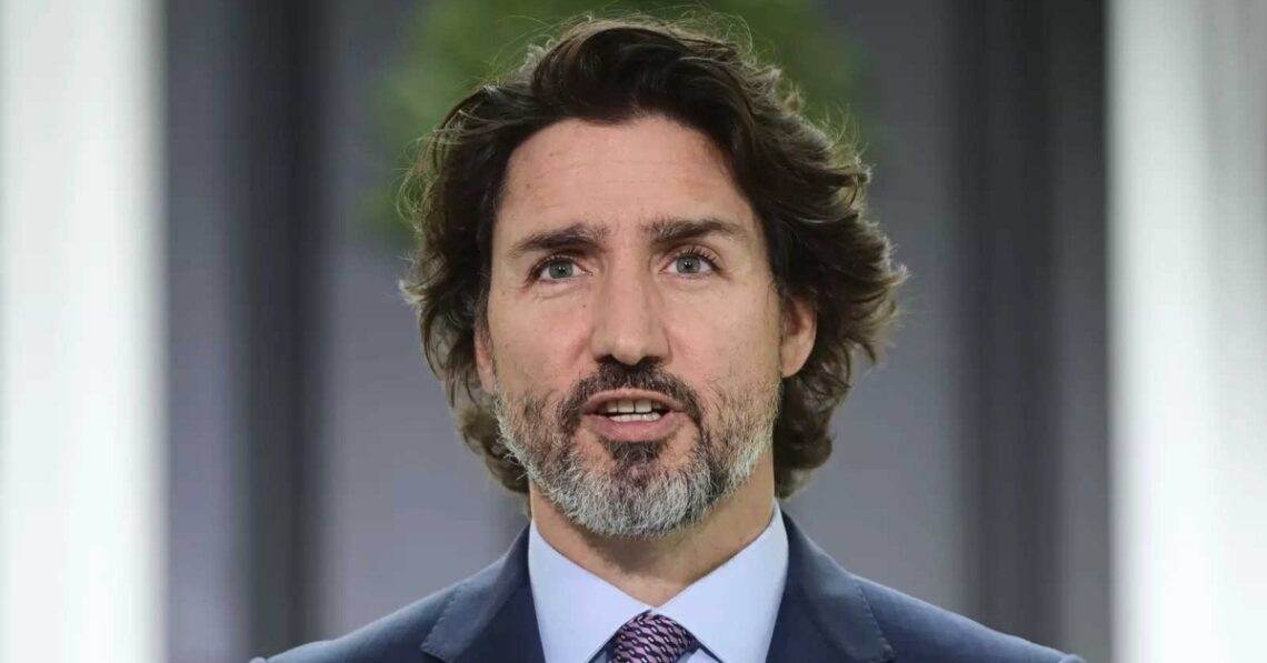 Justin Trudeau lets tongue out