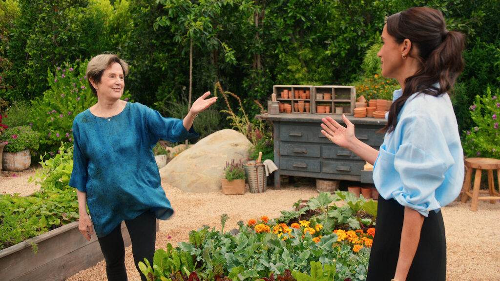 Alice Waters and Meghan Markle on 'With Love Meghan' (Netflix Tudum)
