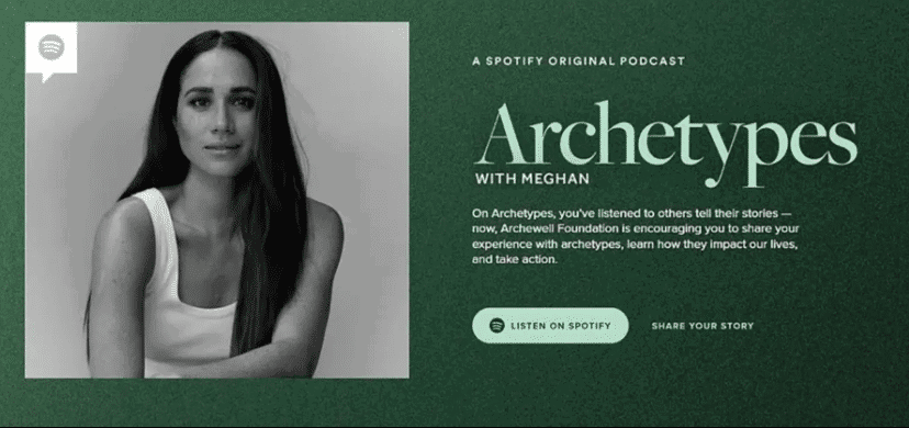 Meghan Markle Archtypes Podcast page on Spotify (Spotify)