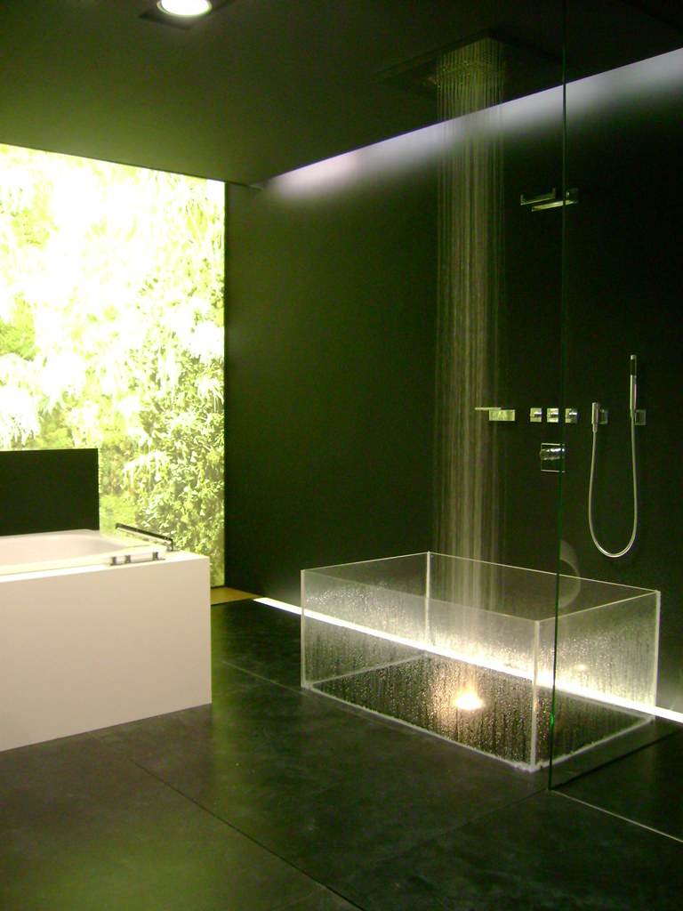 Rain shower bathroom