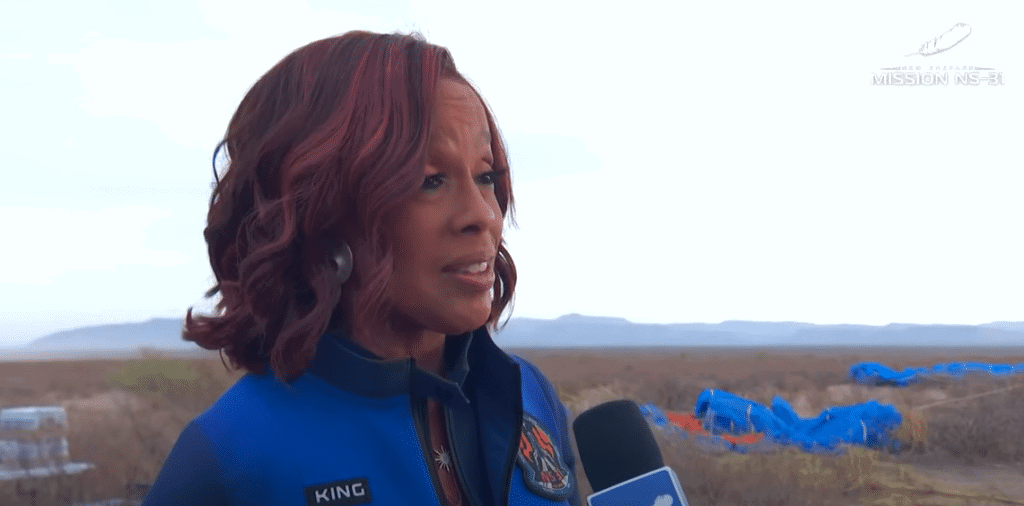 Gayle King after the Blue Origin space flight
