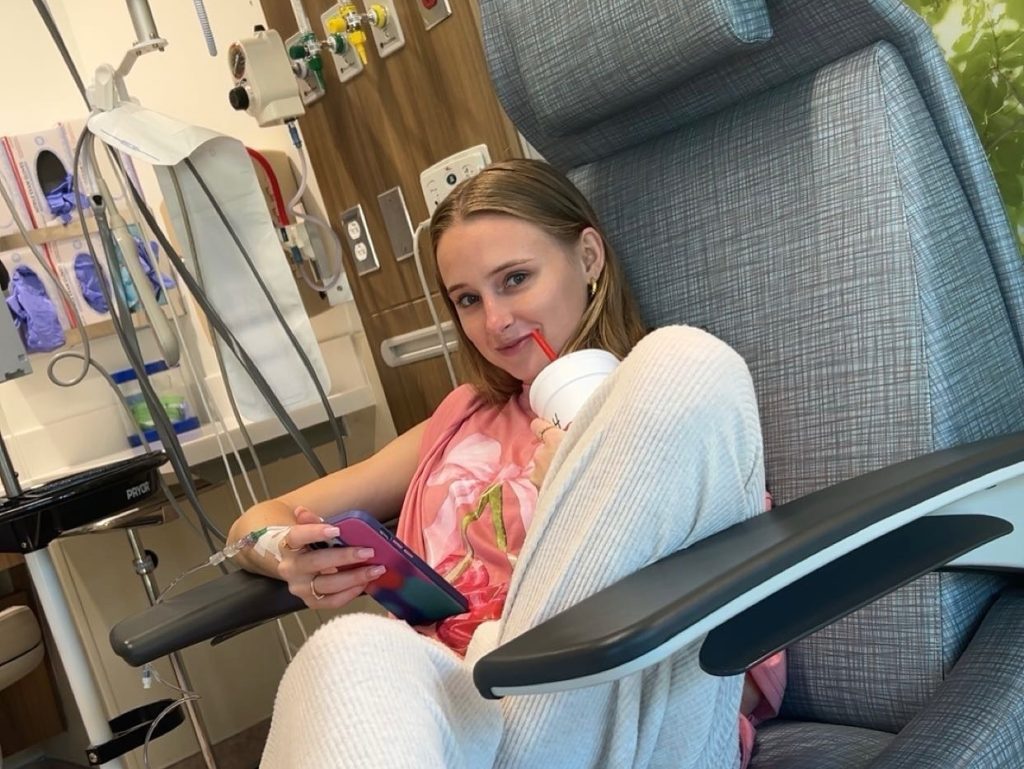 Anna Grace Phelan at the hospital
