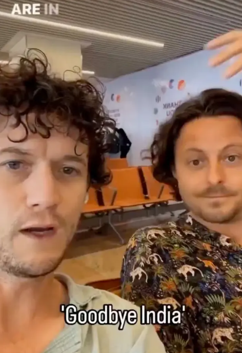 Screengrab from couple video at Ahmedabad airport