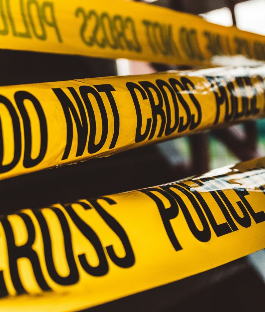 Police 'do not cross' yellow tape