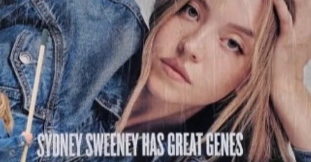 AE ad that says 'Sydney Sweeney has great genes'